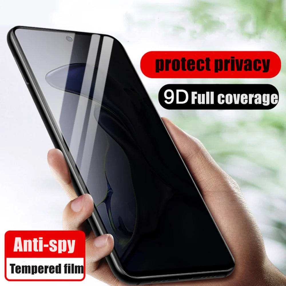 Anti-Spy Tempered Glass Screen Protector – Privacy Film for iPhone 11–17 Series (1/3 Pack)