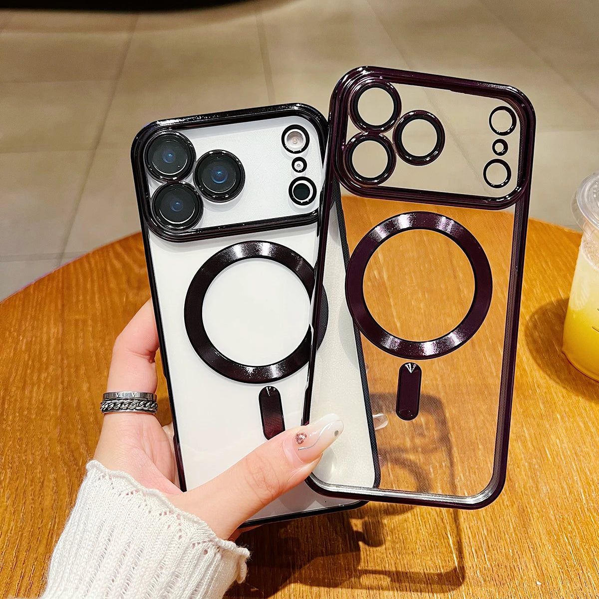 Magnetic Clear Case with Camera Protector – MagSafe Compatible for iPhone 17 Pro Max / 17 Air