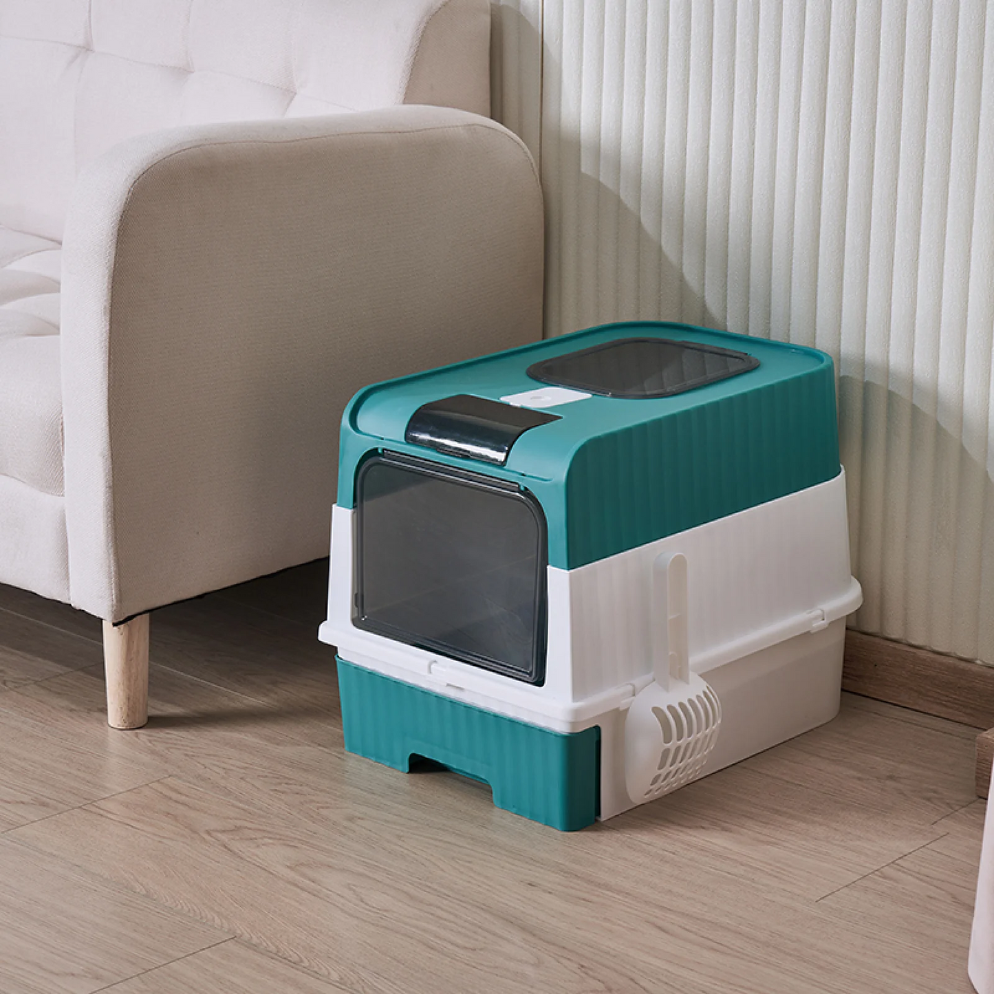 Portable Cat Litter Box – Enclosed, Easy Clean & Odor Control
