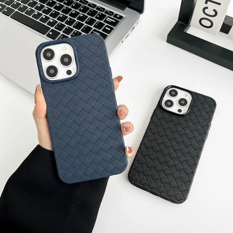 Braided Textured Silicone iPhone Case – Breathable Cooling Cover