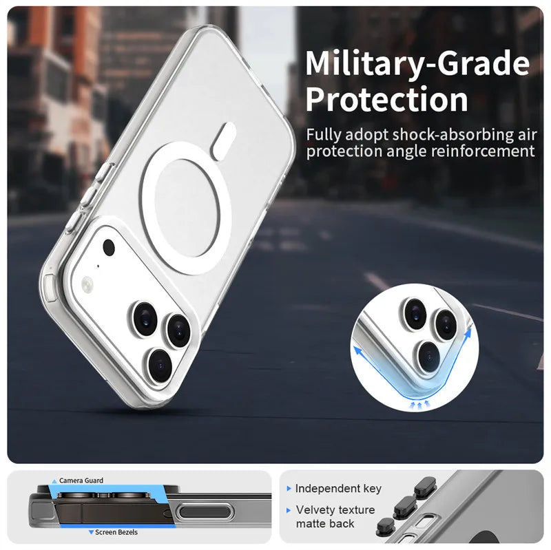 MagSafe Magnetic iPhone Case – Matte PC Cover for iPhone 17 Series