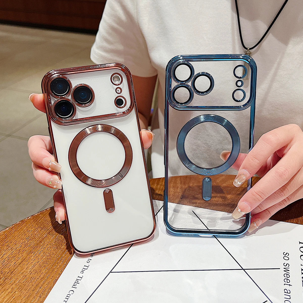 Magnetic Clear Case with Camera Protector – MagSafe Compatible for iPhone 17 Pro Max / 17 Air