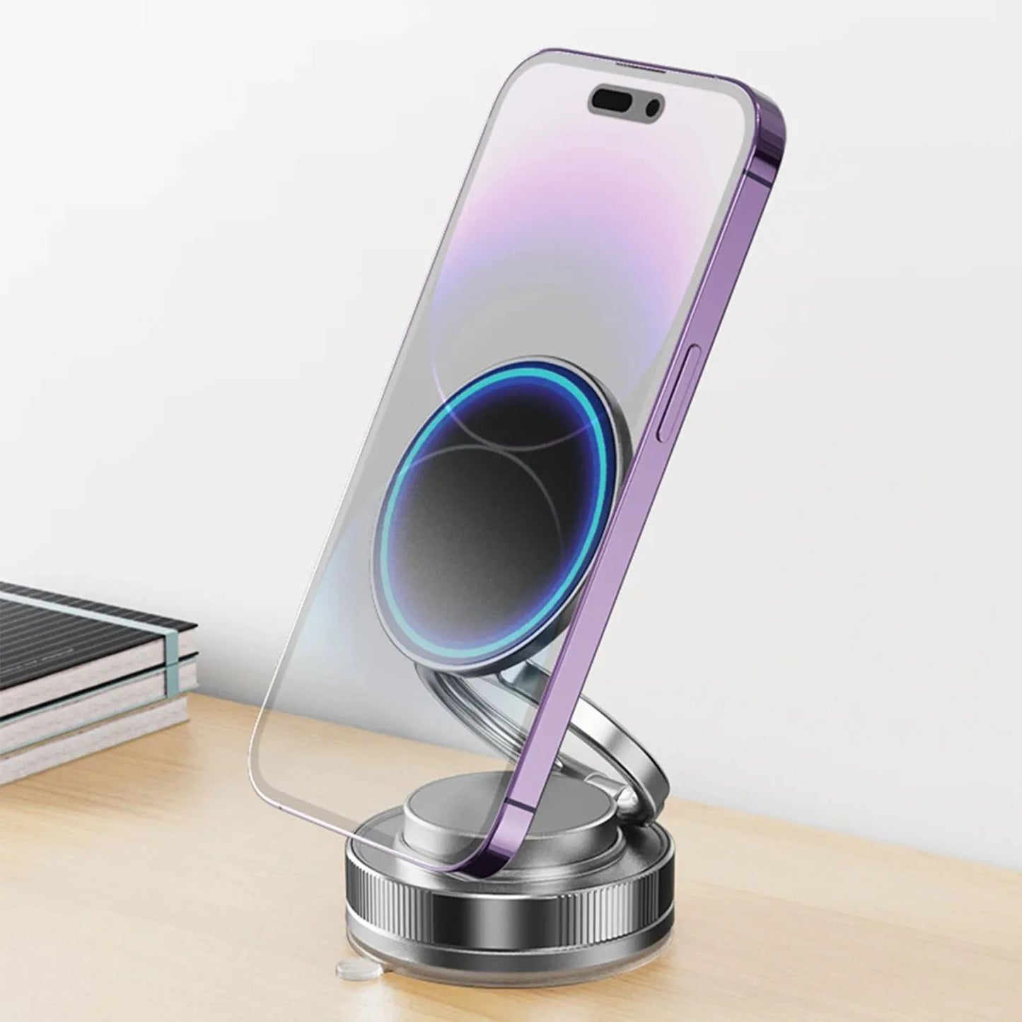Adjustable Suction Cup Phone Mount – Space-Saving Car Stand for iPhones