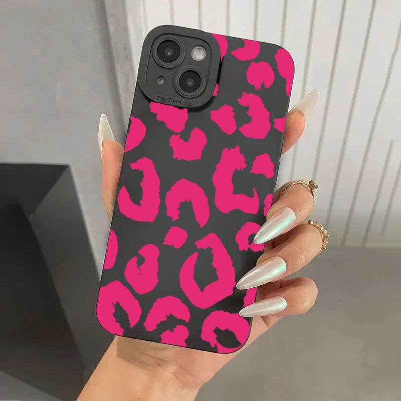 Leopard Print iPhone Case with Camera Protection