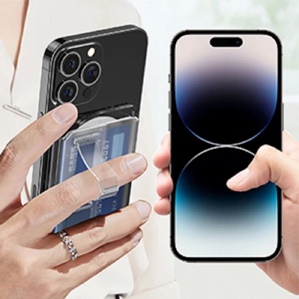 Magnetic Wallet Phone Case with Card Holder & Grip