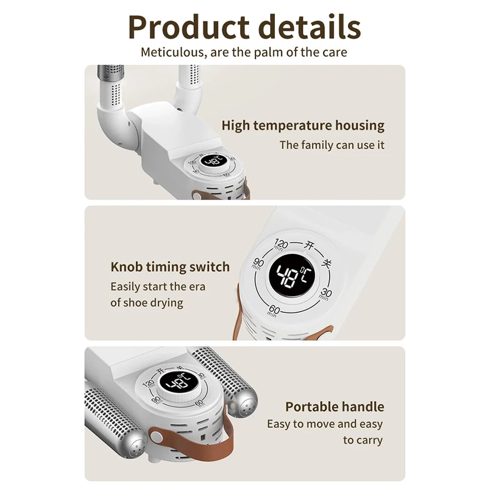 Intelligent Shoe Dryer with Timer – Quick Dry, Deodorizing & Sterilizing