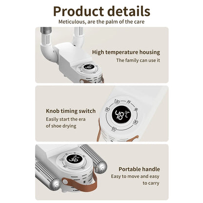Intelligent Shoe Dryer with Timer – Quick Dry, Deodorizing & Sterilizing