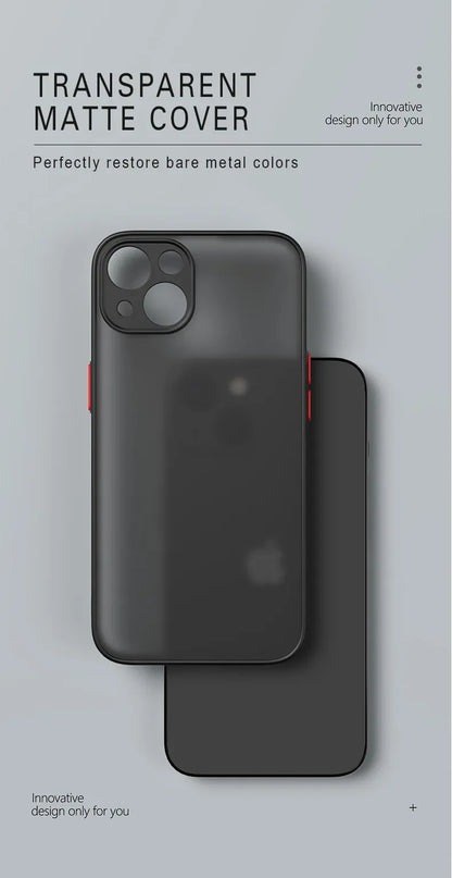 Matte Soft Silicone Shockproof iPhone Case