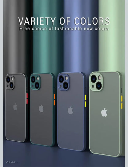 Matte Soft Silicone Shockproof iPhone Case