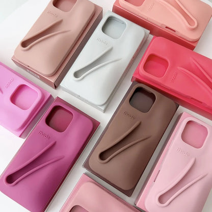 HODE Soft Silicone iPhone Case with Lipstick Holder – Gift Box Included