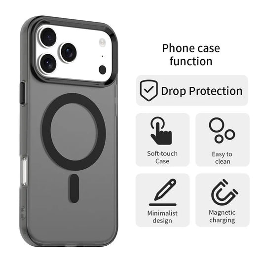 Magnetic Matte Case – MagSafe Wireless Charging Cover for iPhone 17 Pro / Pro Max / 17 Air