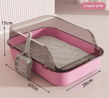 Portable Cat Litter Box – Semi-Enclosed & Splashproof
