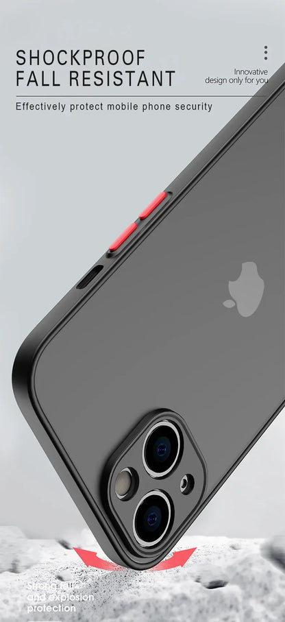 Matte Soft Silicone Shockproof iPhone Case