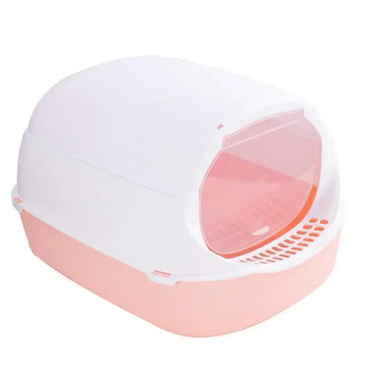 Portable Cat Litter Box – Semi-Enclosed & Splashproof