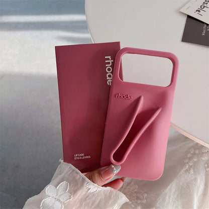 Luxury RHODE Silicone iPhone Case with Lipstick Holder & Gift Box