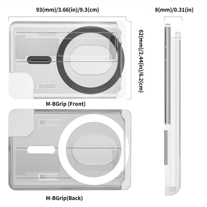 Magnetic Wallet Phone Case with Card Holder & Grip