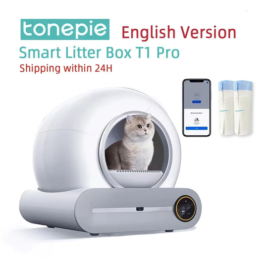Automatic Cat Litter Box – Self-Cleaning, Large 65L