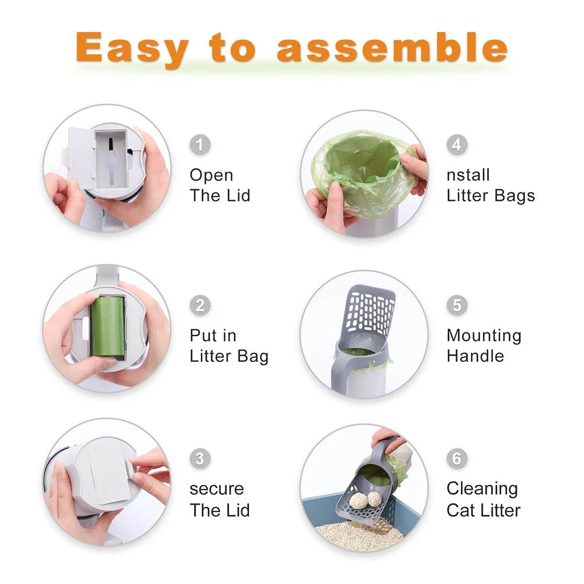 Portable Cat Litter Shovel – Quick Clean Tool & Durable