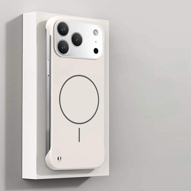 MagSafe Bezel-Less Ultra Thin Case – Frameless Magnetic Cover for iPhone 17 Pro / Pro Max / 17 Air