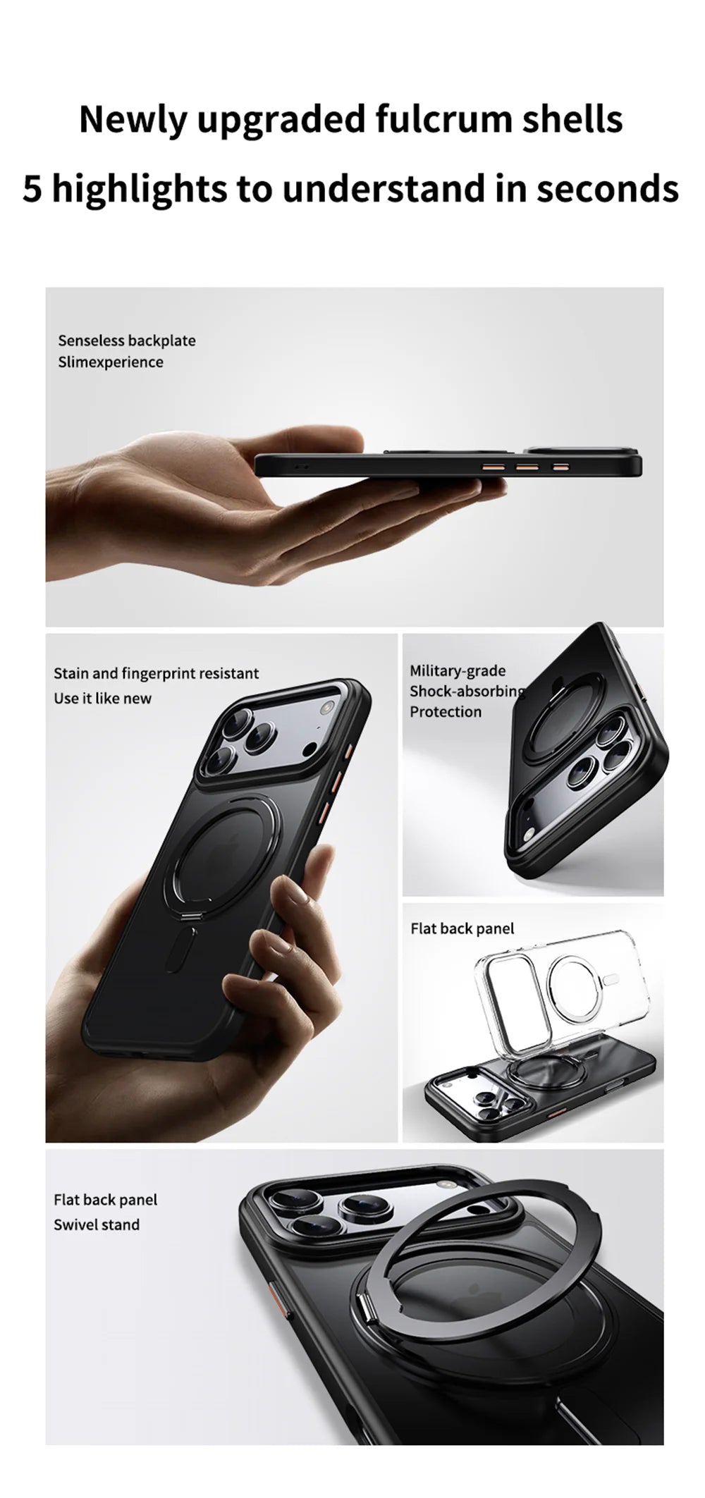 Luxury 360° Rotating Magnetic Stand Case – MagSafe Compatible for iPhone 11–17 Series