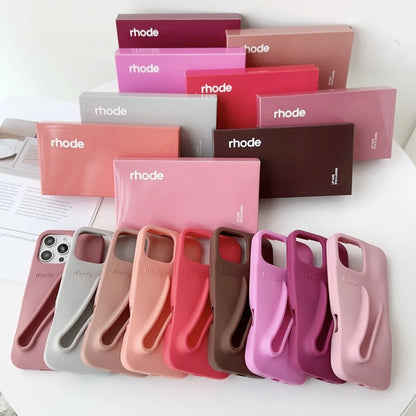 HODE Soft Silicone iPhone Case with Lipstick Holder – Gift Box Included
