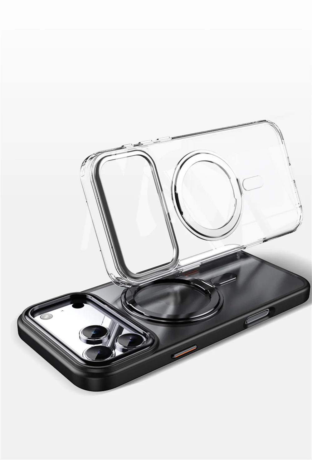Luxury 360° Rotating Magnetic Stand Case – MagSafe Compatible for iPhone 11–17 Series