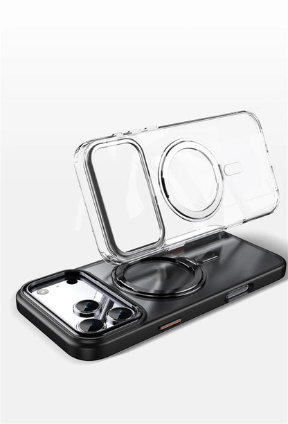 Luxury 360° Rotating Magnetic Stand Case – MagSafe Compatible for iPhone 11–17 Series