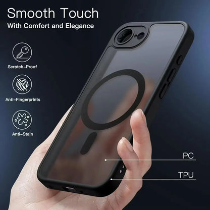 Luxury Matte Clear Case with Strap & Camera Protection – MagSafe Wireless Charging Cover for iPhone 17 Pro / Pro Max