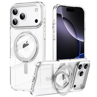 Luxury 360° Rotating Magnetic Stand Case – MagSafe Compatible for iPhone 11–17 Series
