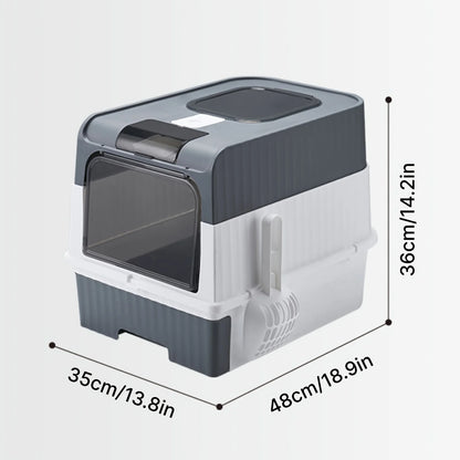 Portable Cat Litter Box – Enclosed, Easy Clean & Odor Control