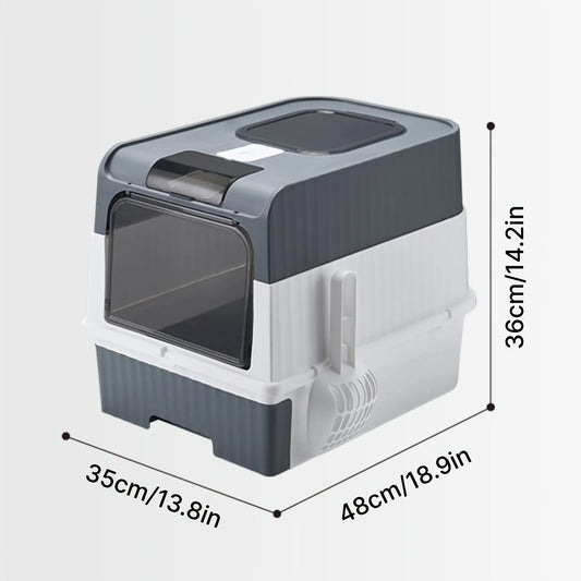 Portable Cat Litter Box – Enclosed, Easy Clean & Odor Control