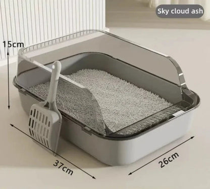 Portable Cat Litter Box – Semi-Enclosed & Splashproof