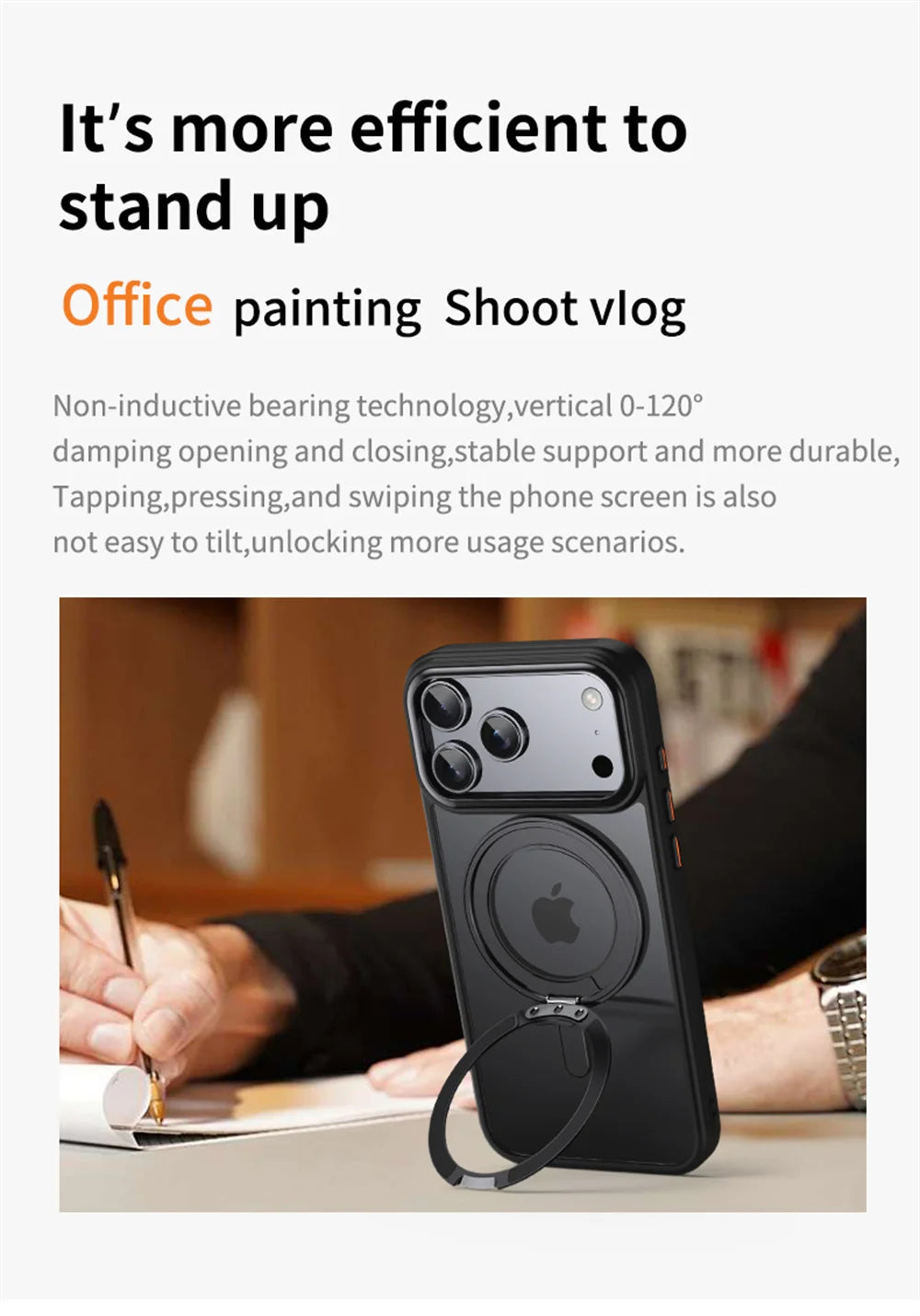 Luxury 360° Rotating Magnetic Stand Case – MagSafe Compatible for iPhone 11–17 Series