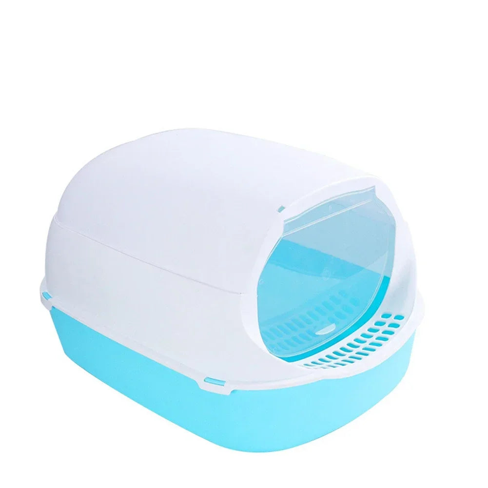 Portable Cat Litter Box – Semi-Enclosed & Splashproof