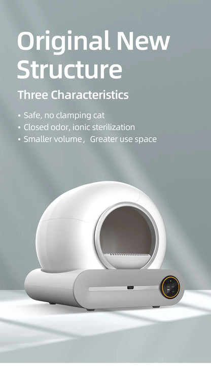 Automatic Cat Litter Box – Self-Cleaning, Large 65L
