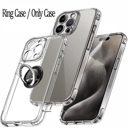 Transparent Shockproof iPhone Case – Compatible with iPhone 11–17 Series