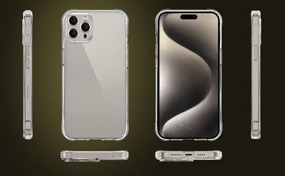 Transparent Shockproof iPhone Case – Compatible with iPhone 11–17 Series