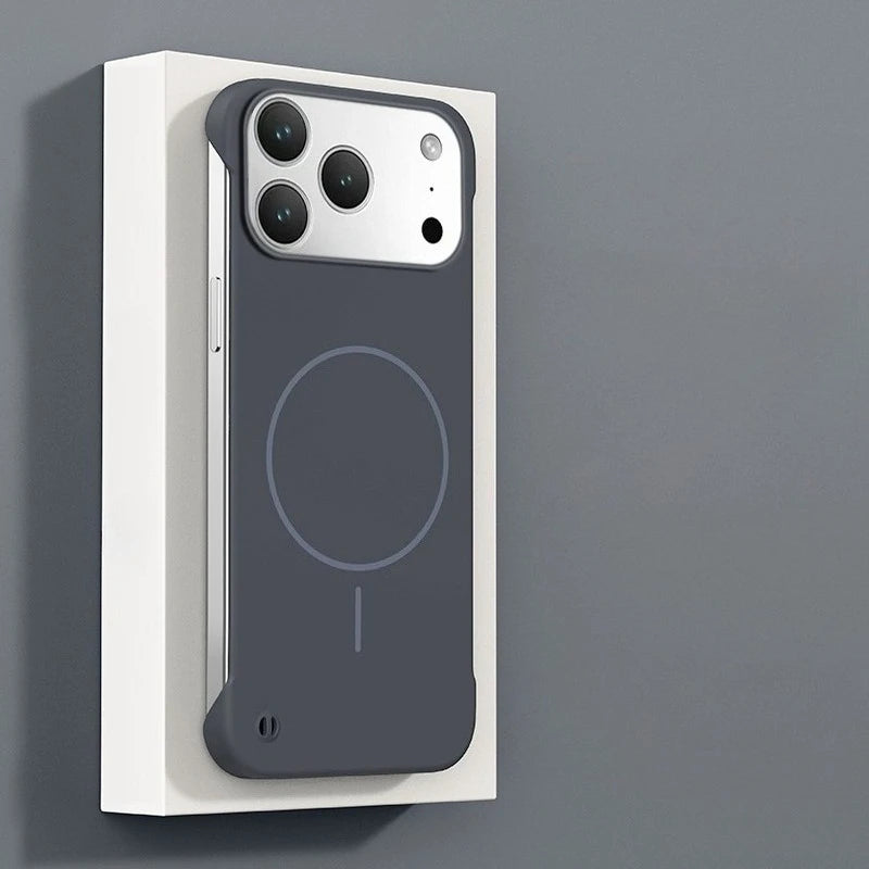 MagSafe Bezel-Less Ultra Thin Case – Frameless Magnetic Cover for iPhone 17 Pro / Pro Max / 17 Air