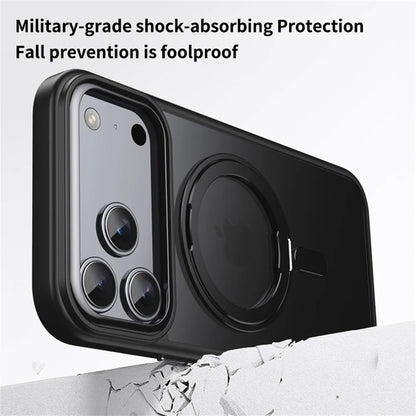 Luxury 360° Rotating Magnetic Stand Case – MagSafe Compatible for iPhone 11–17 Series