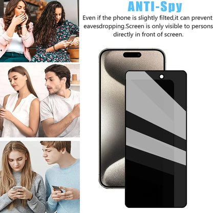 Anti-Spy Tempered Glass Screen Protector – Privacy Film for iPhone 11–17 Series (1/3 Pack)