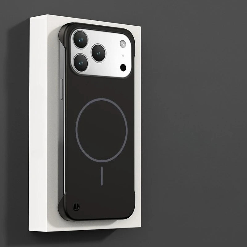 MagSafe Bezel-Less Ultra Thin Case – Frameless Magnetic Cover for iPhone 17 Pro / Pro Max / 17 Air