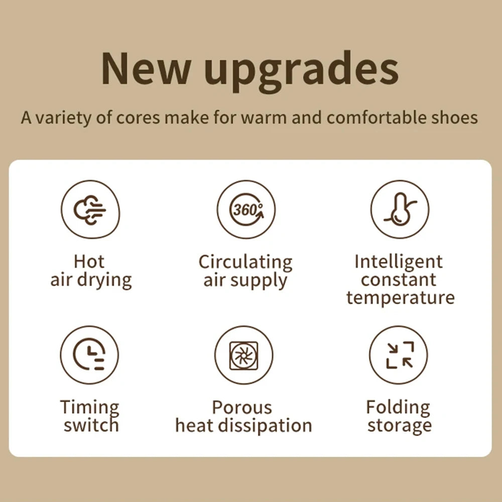 Intelligent Shoe Dryer with Timer – Quick Dry, Deodorizing & Sterilizing