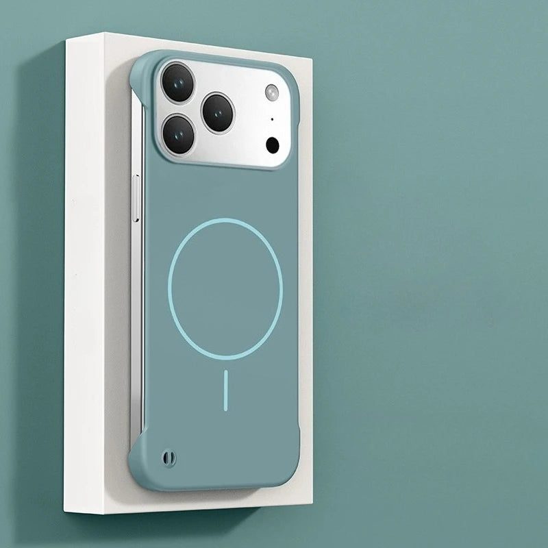 MagSafe Bezel-Less Ultra Thin Case – Frameless Magnetic Cover for iPhone 17 Pro / Pro Max / 17 Air